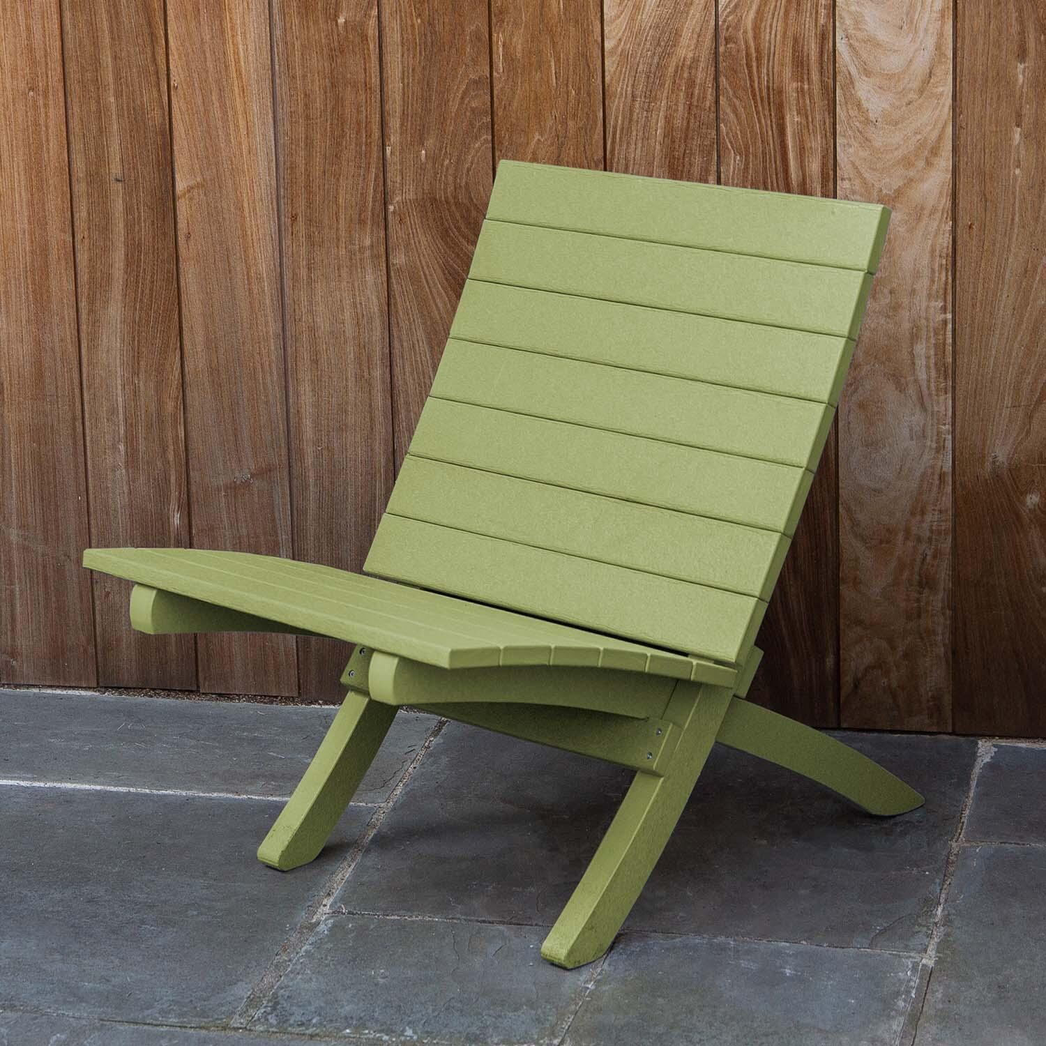 Hazel Cove Recycled Plastic Folding & Stacking Dining Side Chair in Palm Green by Lakeview Outdoor Designs - Lifestyle thumbnail