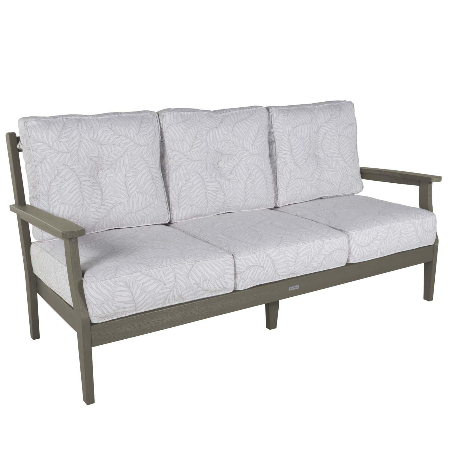 Blushing Bay 2 Pc Recycled Plastic Seating Set in Lively Parchment/Woodland Brown by Lakeview Outdoor Designs - Love Seat - White Background thumbnail