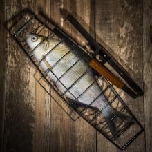 20 X 8-Inch Ultimate Fish Grill Basket W/ Detachable Handle image