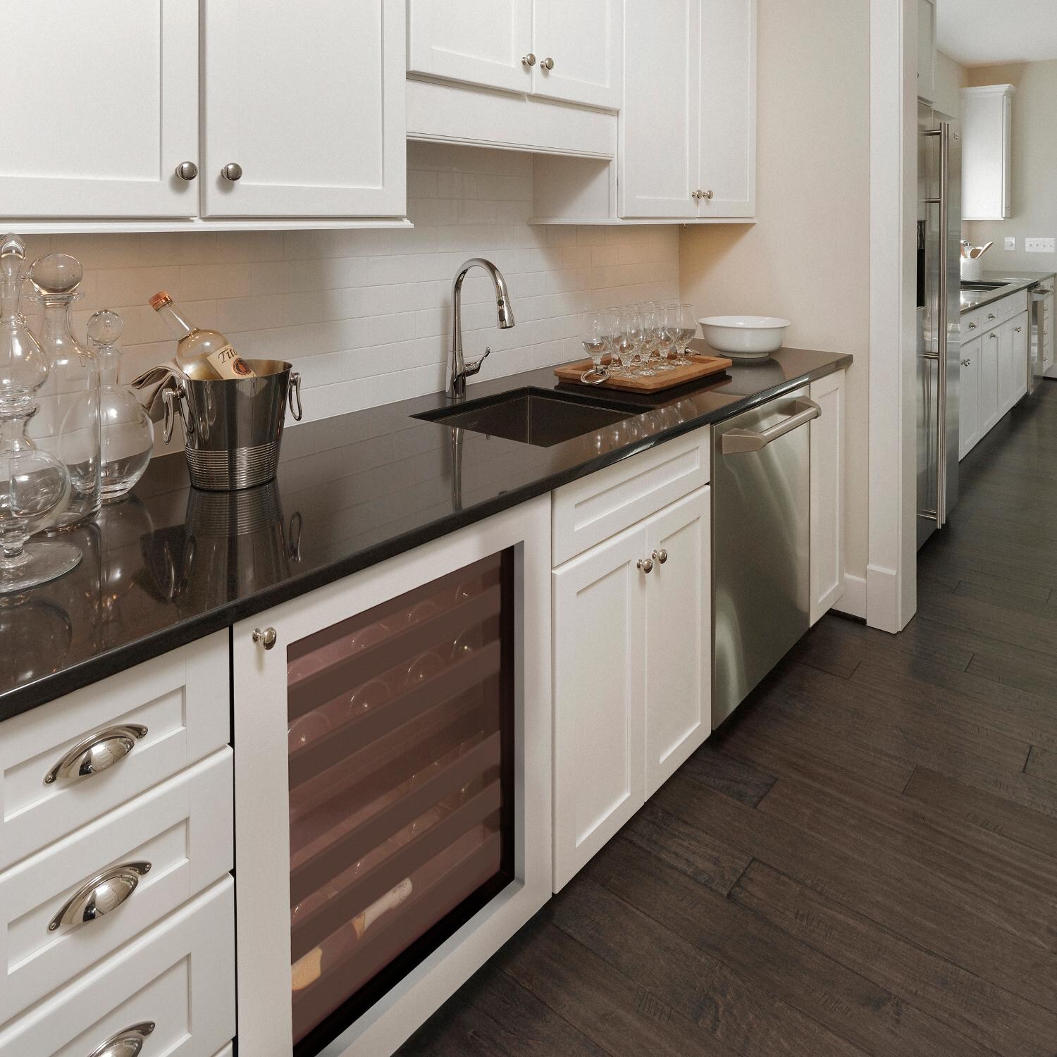 U-Line 2000 Series 24-Inch 43 Bottle Wine Captain With Field Reversible Door - Panel Ready - U-2224WCINT-00A - Kitchen Lifestyle Showing Custom Panel (Not Included) thumbnail