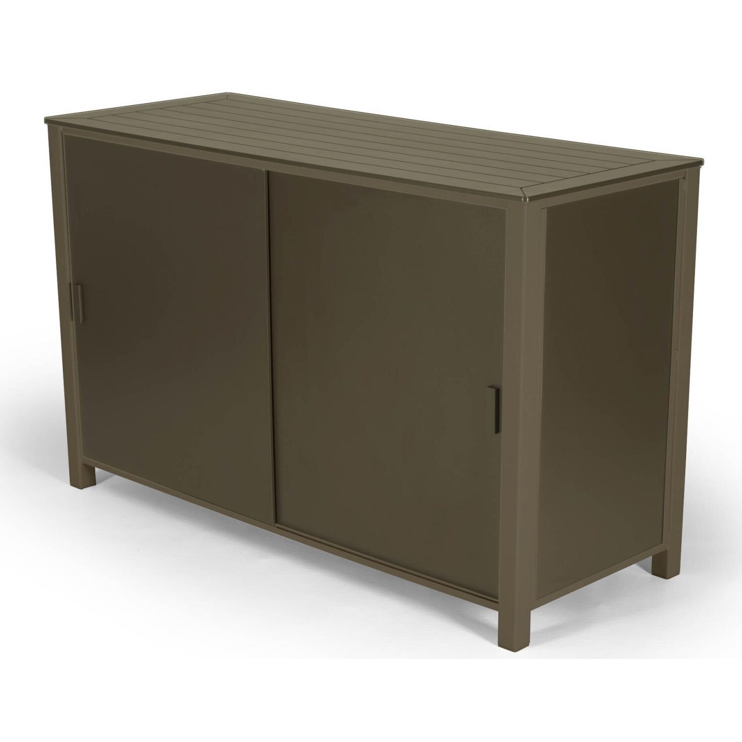 Telescope Casual 65 X 25 Inch MGP/Aluminum Patio Storage Box - Textured Beachwood/Beachwood
