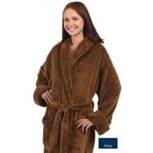 Terry Town Tahoe Micro Fleece Shawl Collar Robe One Size Fits Most - Navy image