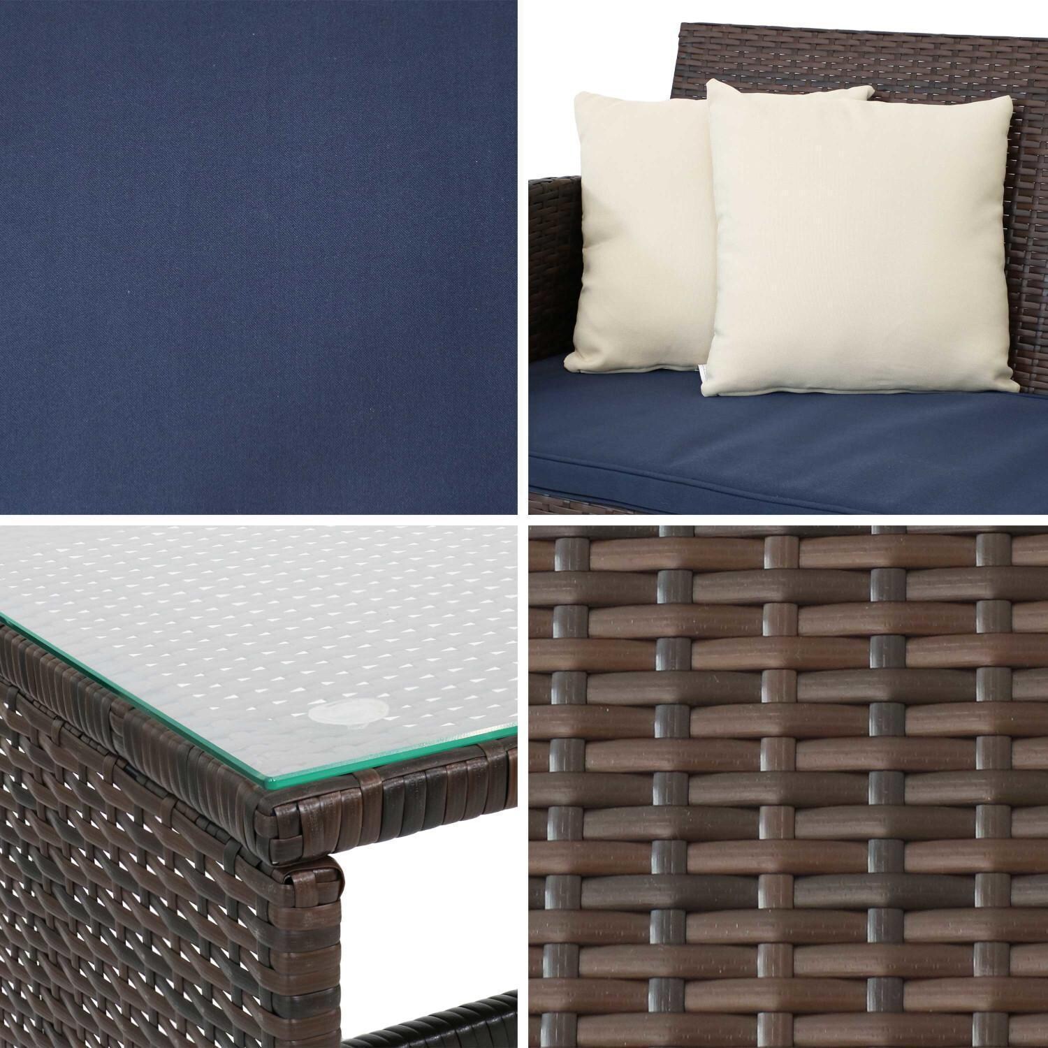 Ultimate Patio Mixed Brown Rattan 4-Piece Patio Set - Rattan & Cushion - Detail thumbnail