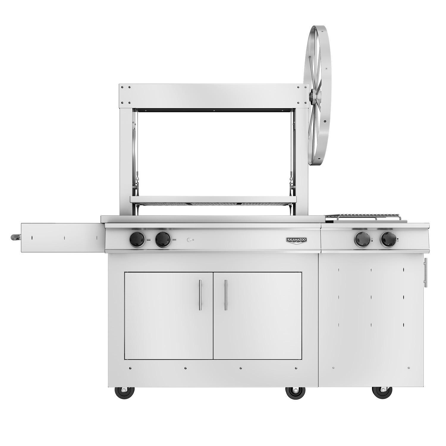 Kalamazoo K750GS Freestanding Gaucho Grill w/ Side Burner - Natural Gas - Marine-Grade - White Background thumbnail