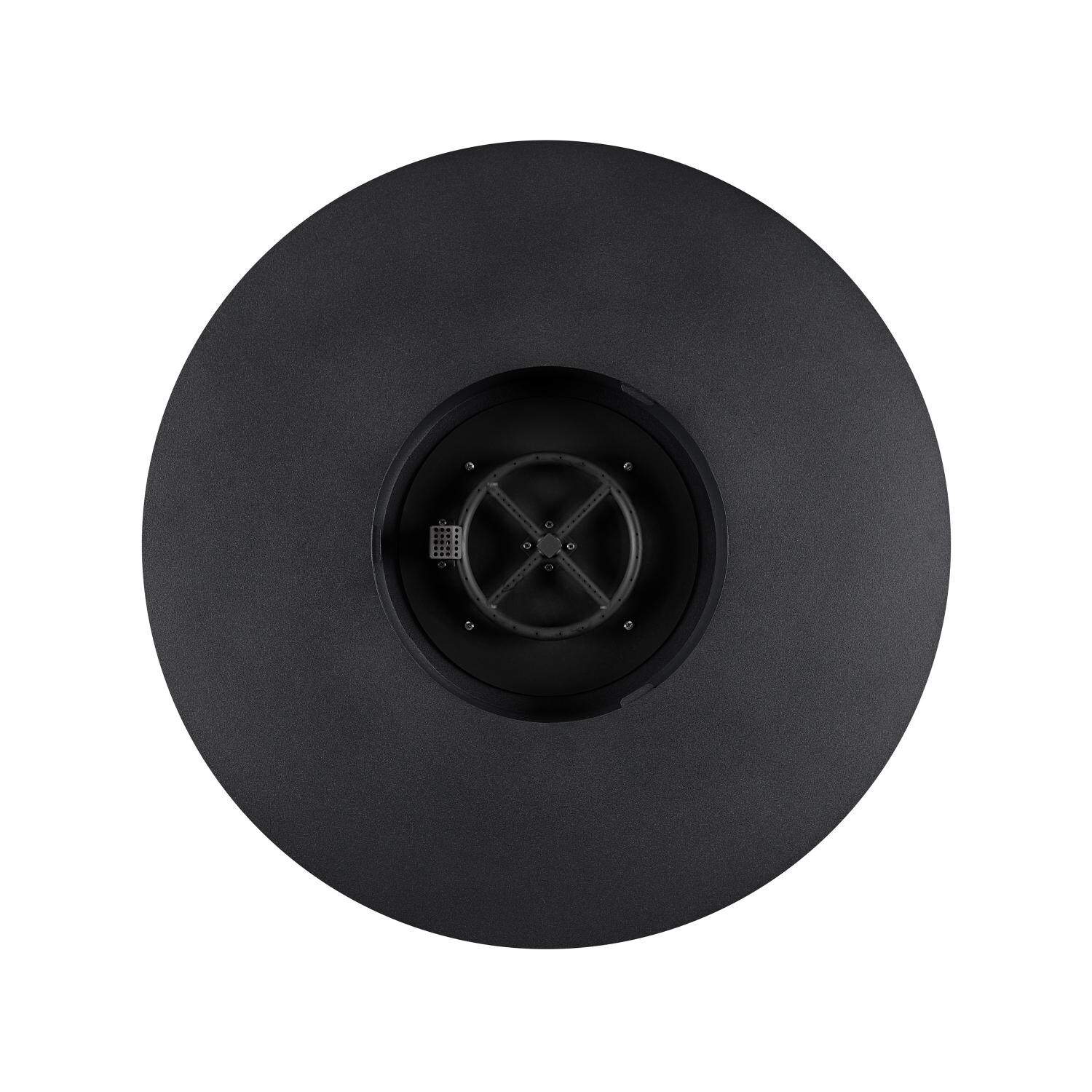 Covewood 41-in Round Aluminum Propane Fire Pit Table in Charcoal by BBQGuys Signature - Burner - Detail thumbnail