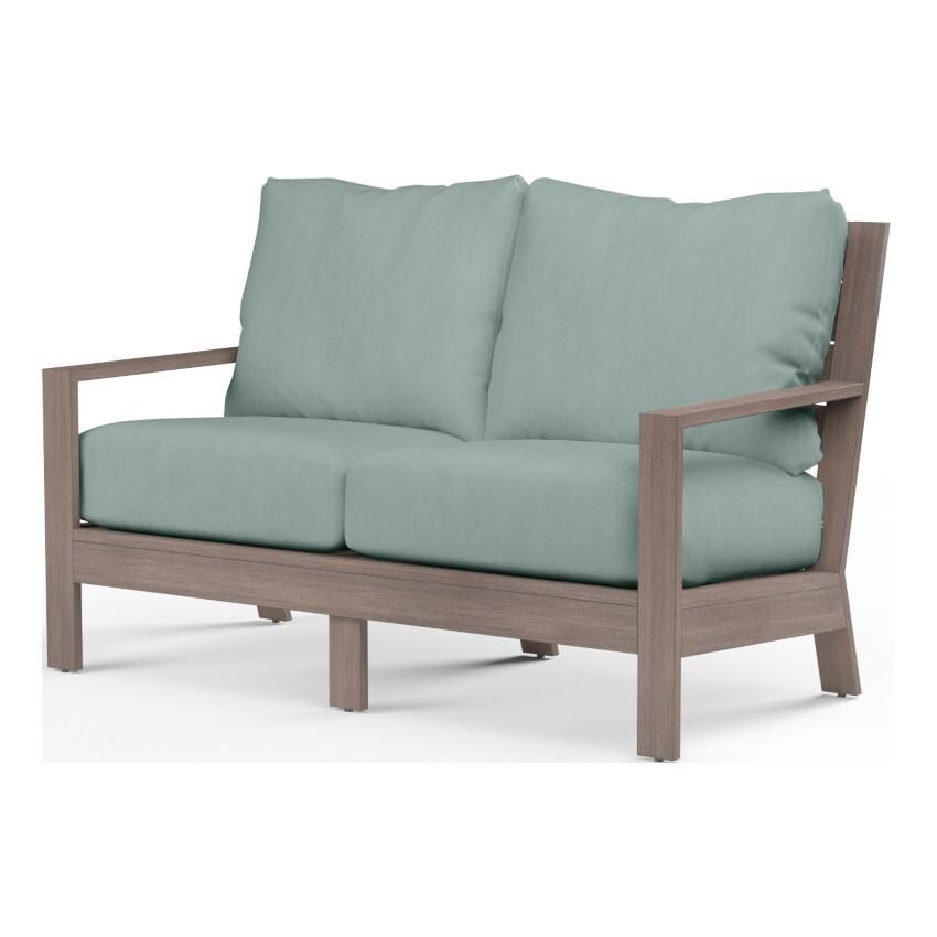 Laguna Aluminum Loveseat in Driftwood/Cast Mist by Sunset West
