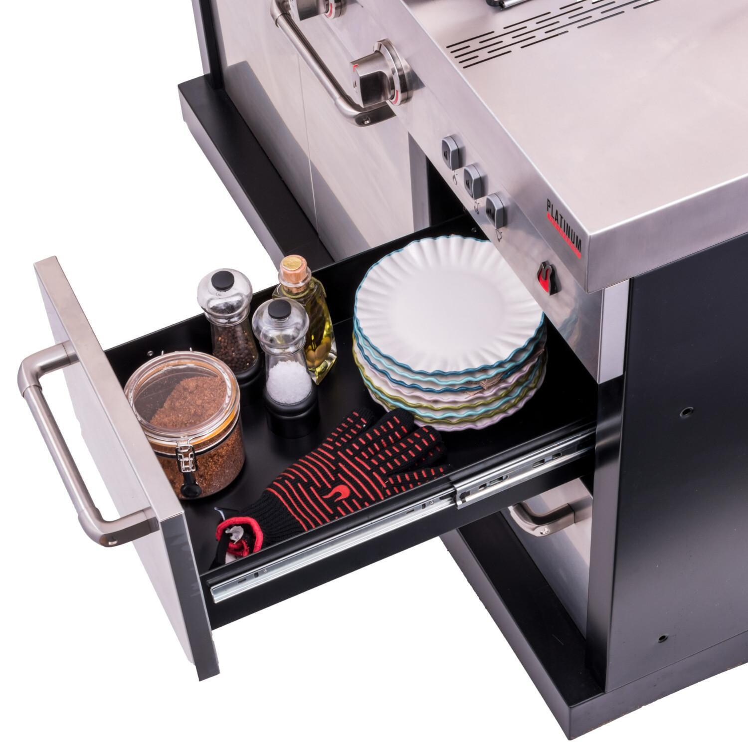 Charbroil 463246118 Medallion Series Modular Outdoor Kitchen Amplifire 5-Burner Gas Grill - Drawer thumbnail