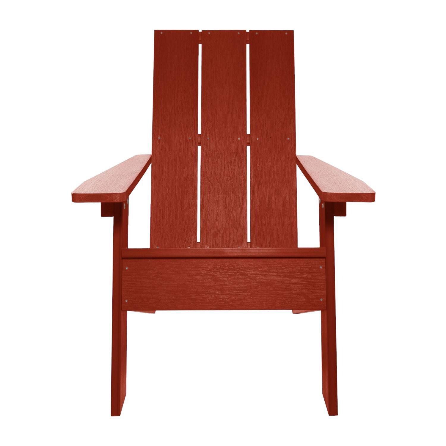 Lakeview Classical Cove Modern Adirondack Chair - Rustic Red - Front thumbnail