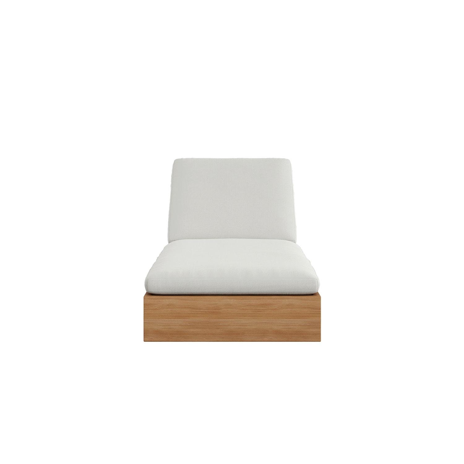 Bellawood Teak Chaise Lounge in Silver by Lakeview Outdoor Designs - Side View - White Background thumbnail