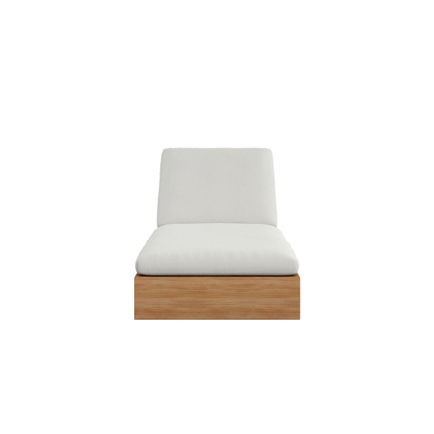 Bellawood Teak Chaise Lounge in Silver by Lakeview Outdoor Designs - Side View - White Background thumbnail