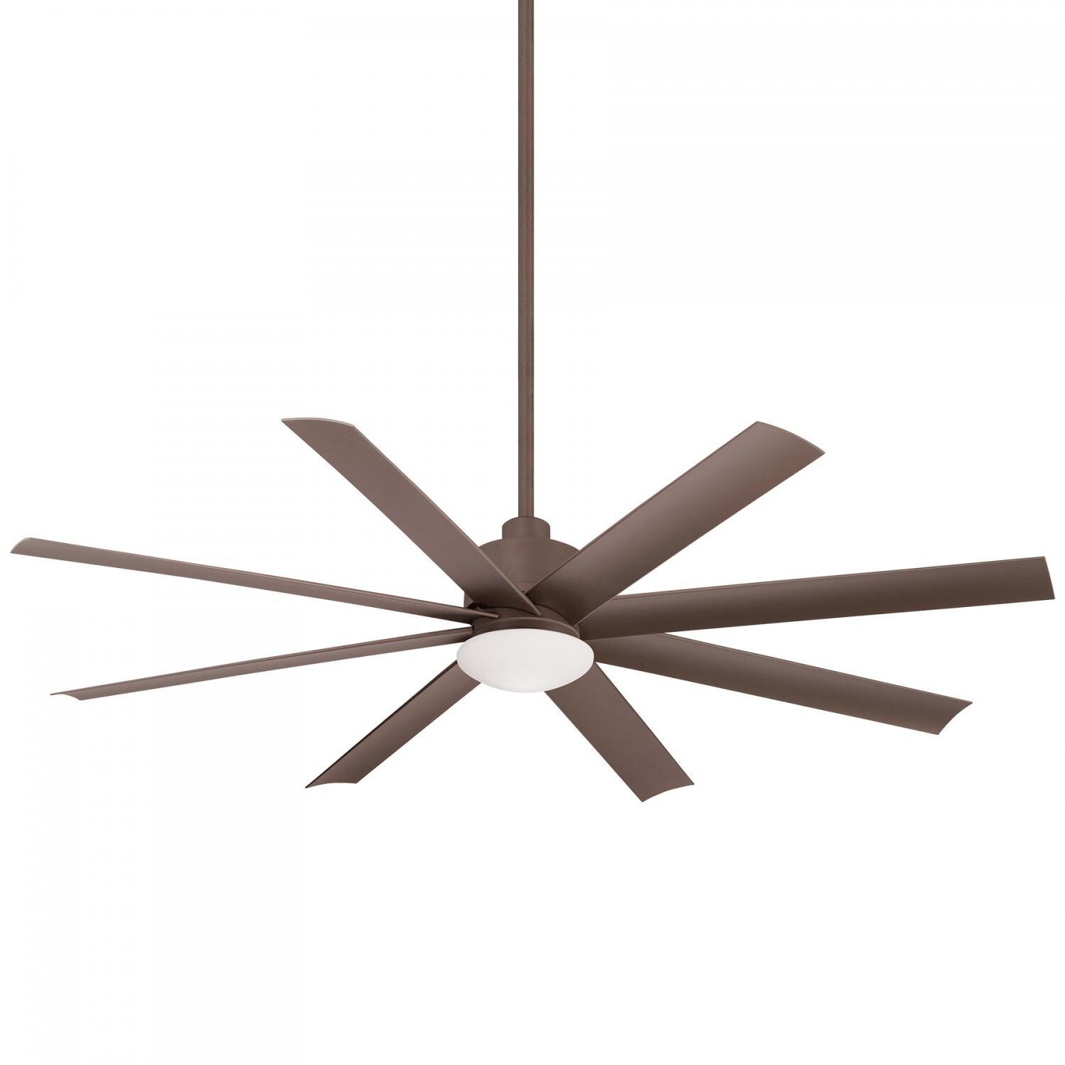 Minka-Aire F888L-ORB Slipstream 65-Inch 8-Blade LED Ceiling Fan in Oil Rubbed Bronze Finish w/ Oil Rubbed Bronze Blades & Tinted Opal Glass thumbnail