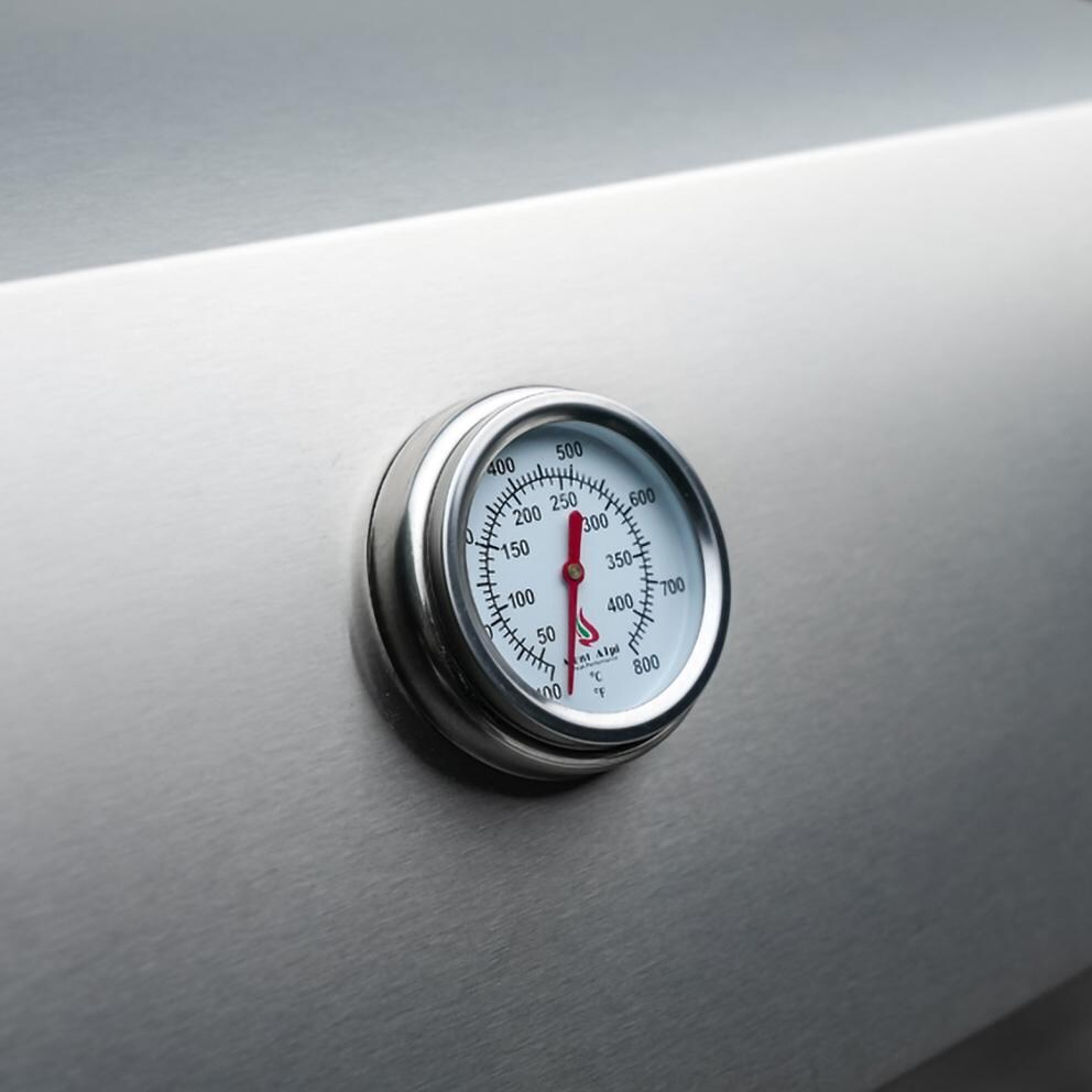 Mont Alpi - MAi400-D45FC - Deluxe 45 Degree Grill Island - Stainless Steel - Temperature Gauge - Detail thumbnail