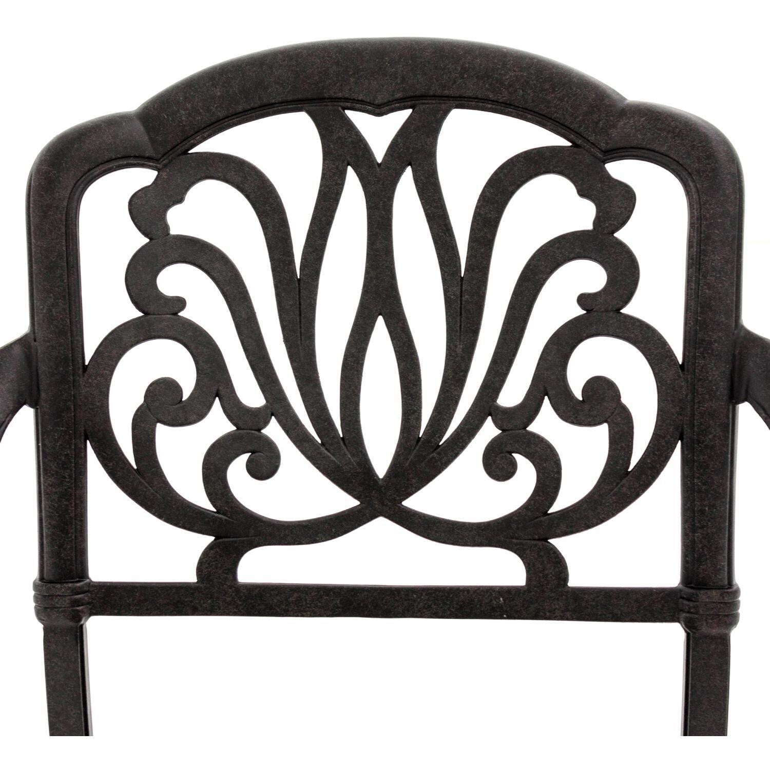 Rosedown Cast Aluminum Patio Swivel Rocker Dining Chair - Back Detail thumbnail