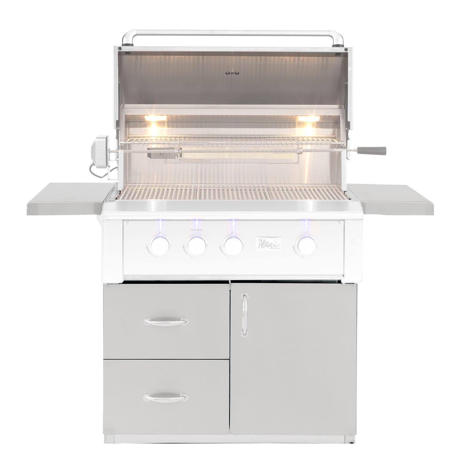 Alturi CART-ALT36 36-in Grill Cart For Alturi Gas Grills - Open - White Background thumbnail
