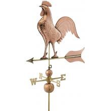 Barn Rooster Estate Weathervane By Good Directions - Polished Copper image