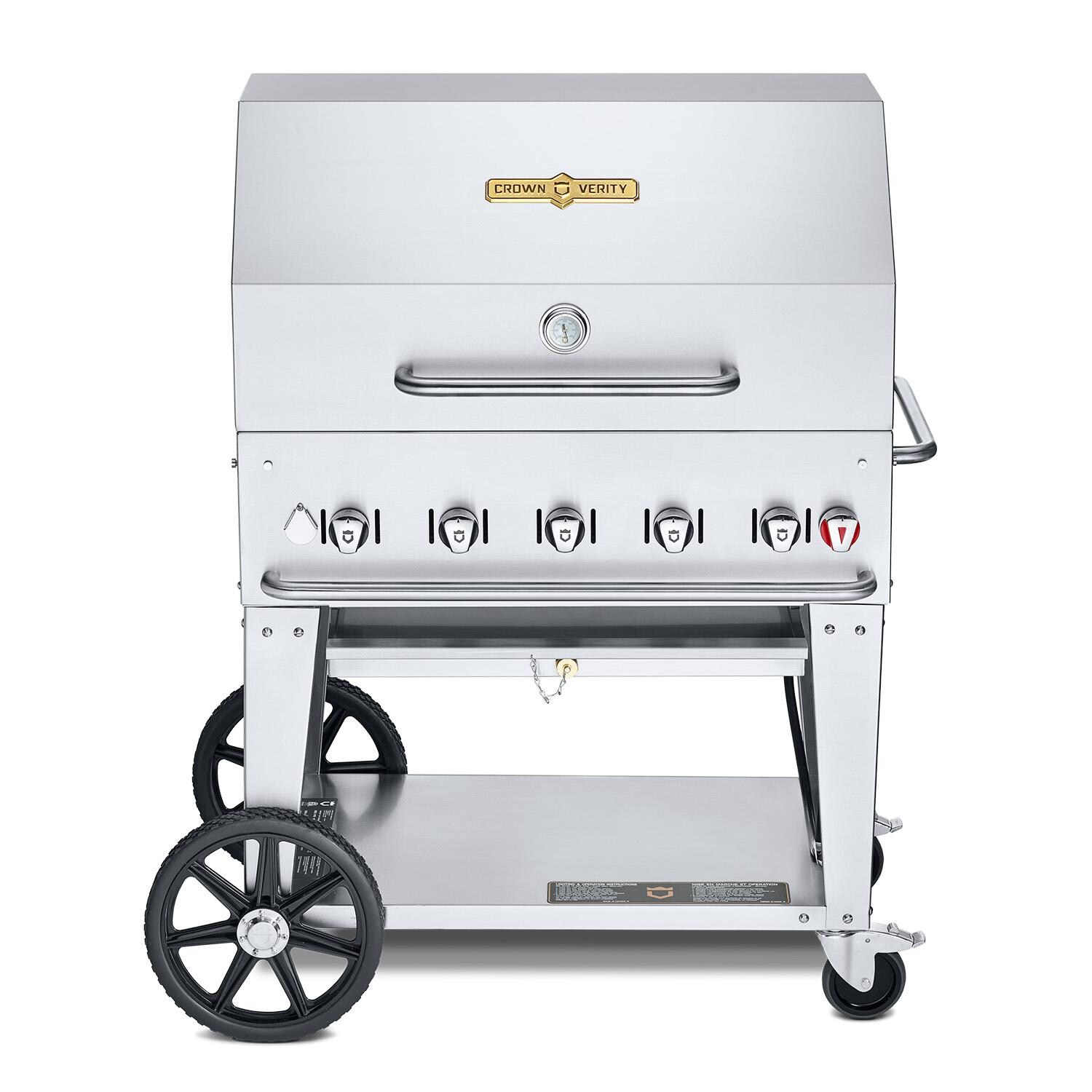 Crown Verity 36-Inch Mobile Natural Gas Grill Dome Package - CV-MCB-36RDP-NG