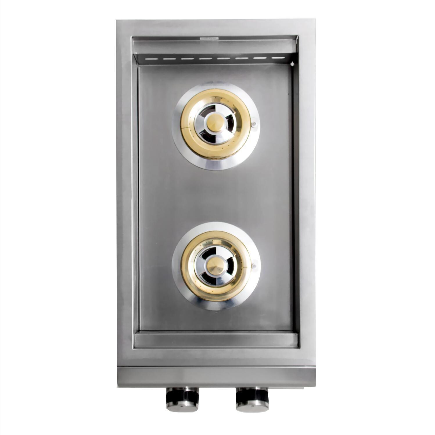 Blaze BLZ-SB2LTE-NG Premium LTE Built-In Natural Gas Stainless Steel Double Side Burner - Top View thumbnail