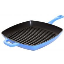 Lodge 10-Inch Colored Enamel Cast Iron Grill Pan Caribbean - Gradated Blue - ECSGP33 image
