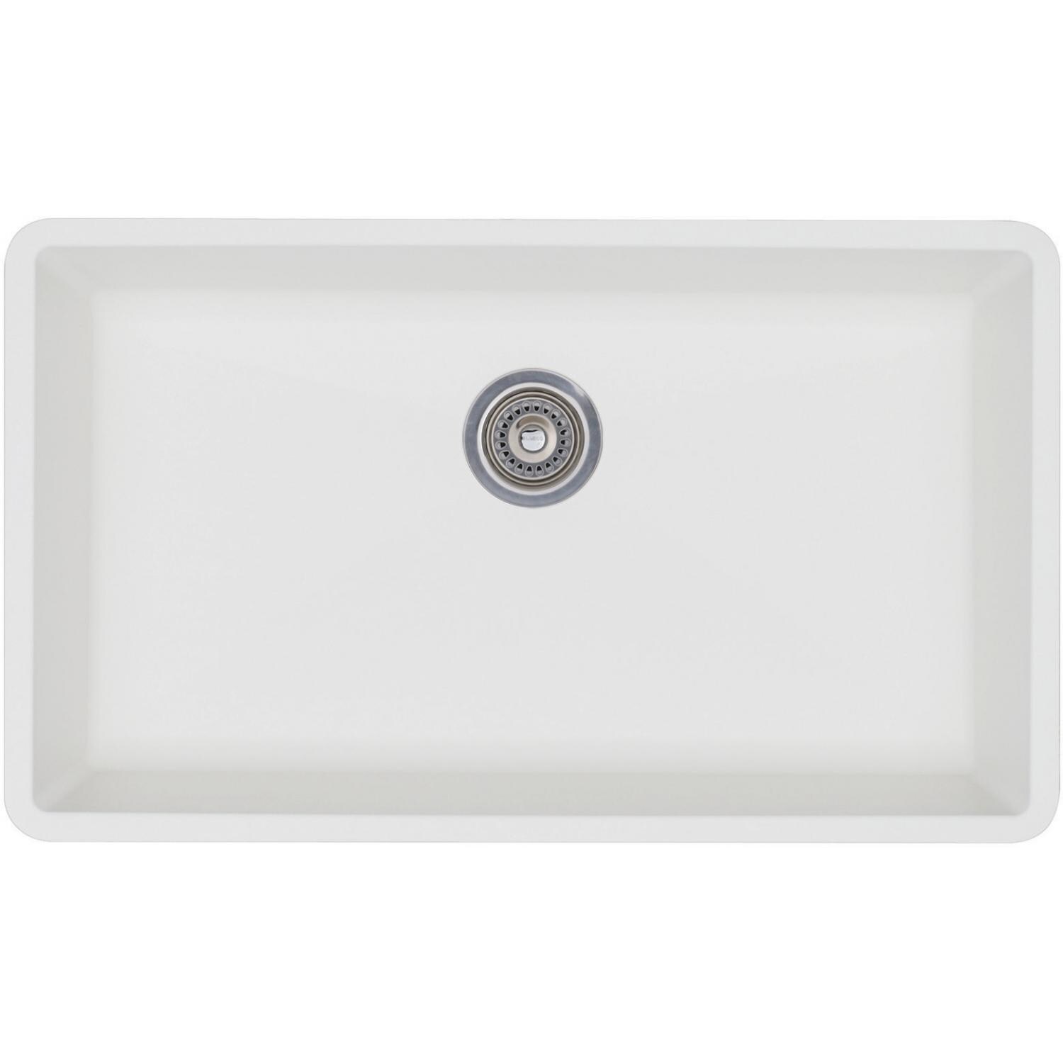 Blanco Precis Super 32 X 19 Silgranit II Single Bowl Undermount Sink - White - 440150