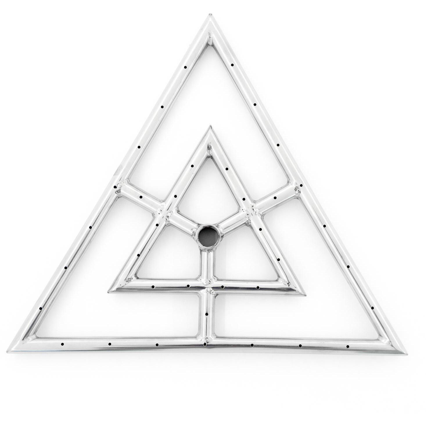 Lakeview Outdoor Designs 18-Inch Natural Gas Triangle Burner - Stainless Steel - Top View thumbnail