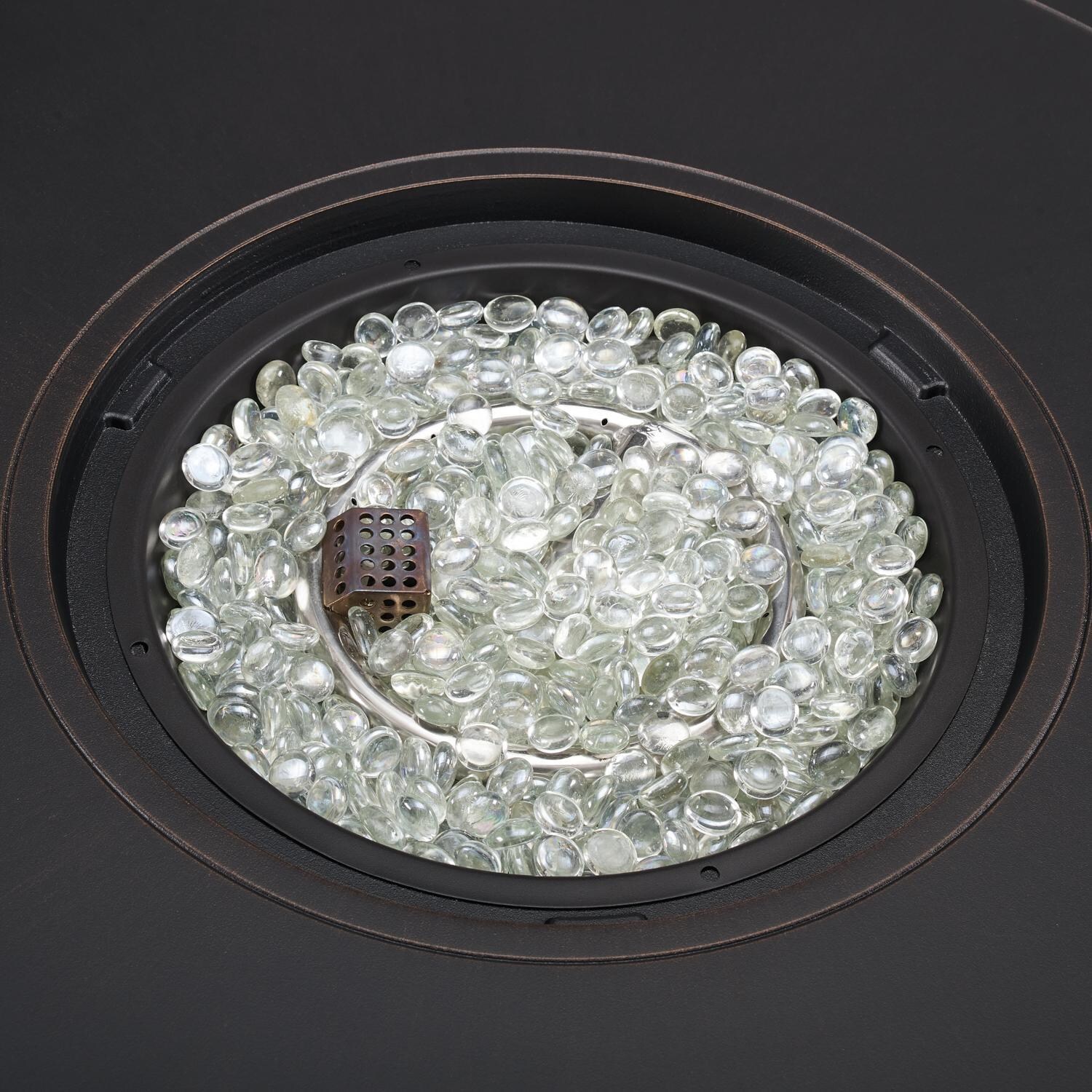 Ultimate Patio 63687-NG Magnolia Way 34-Inch Round Aluminum Natural Gas Fire Pit - Burner thumbnail