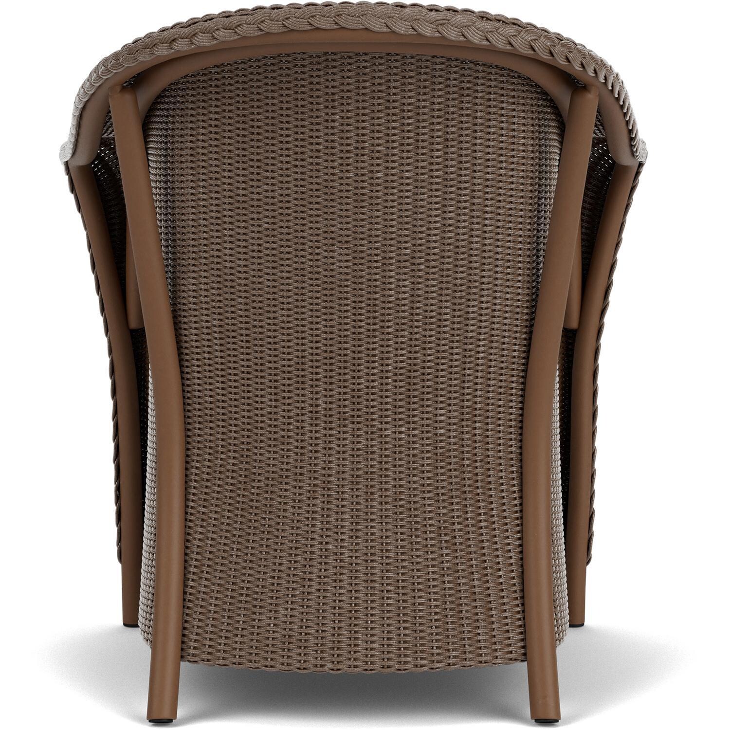 Lloyd Flanders Reflections Dining Armchair W/ Padded Seat in Bark Finish - Back thumbnail