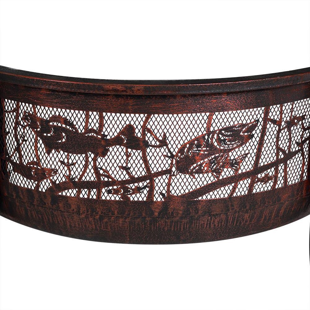 Ultimate Patio 29-Inch Steel Wood Burning Fire Pit - Design Detail thumbnail