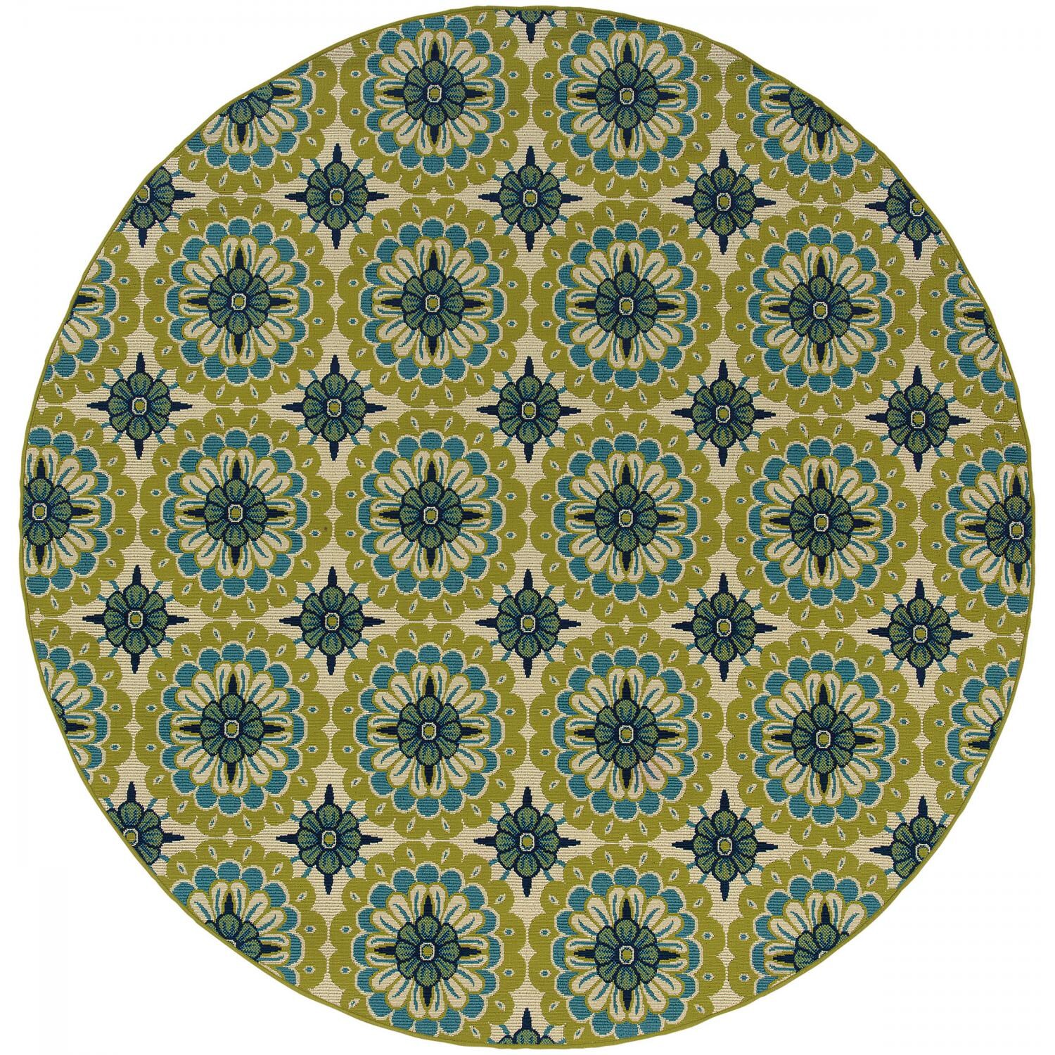 Oriental Weavers Caspian 7.10 Ft. Round Indoor/Outdoor Rug - 8328W thumbnail