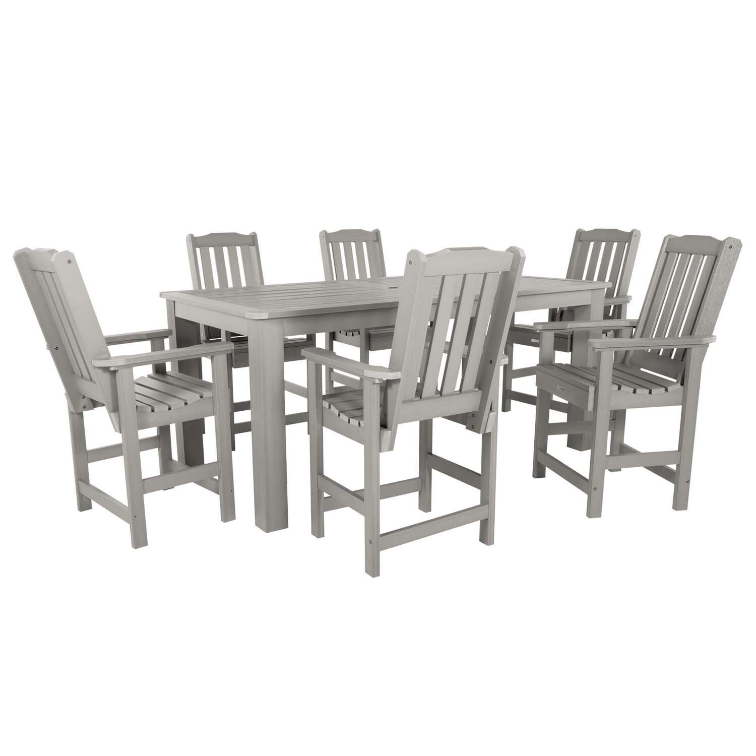 Hart Lane 7 Pc Recycled Plastic Counter Height Dining Set In Harbor Gray by Lakeview - White Background thumbnail