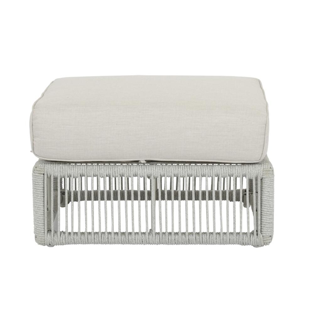 Sunset West - 4401-OTT-57005 - Miami 30 X 23 Rectangular Olfein Rope Patio Ottoman W/ Sunbrella Echo Ash Cushions - Long Side thumbnail