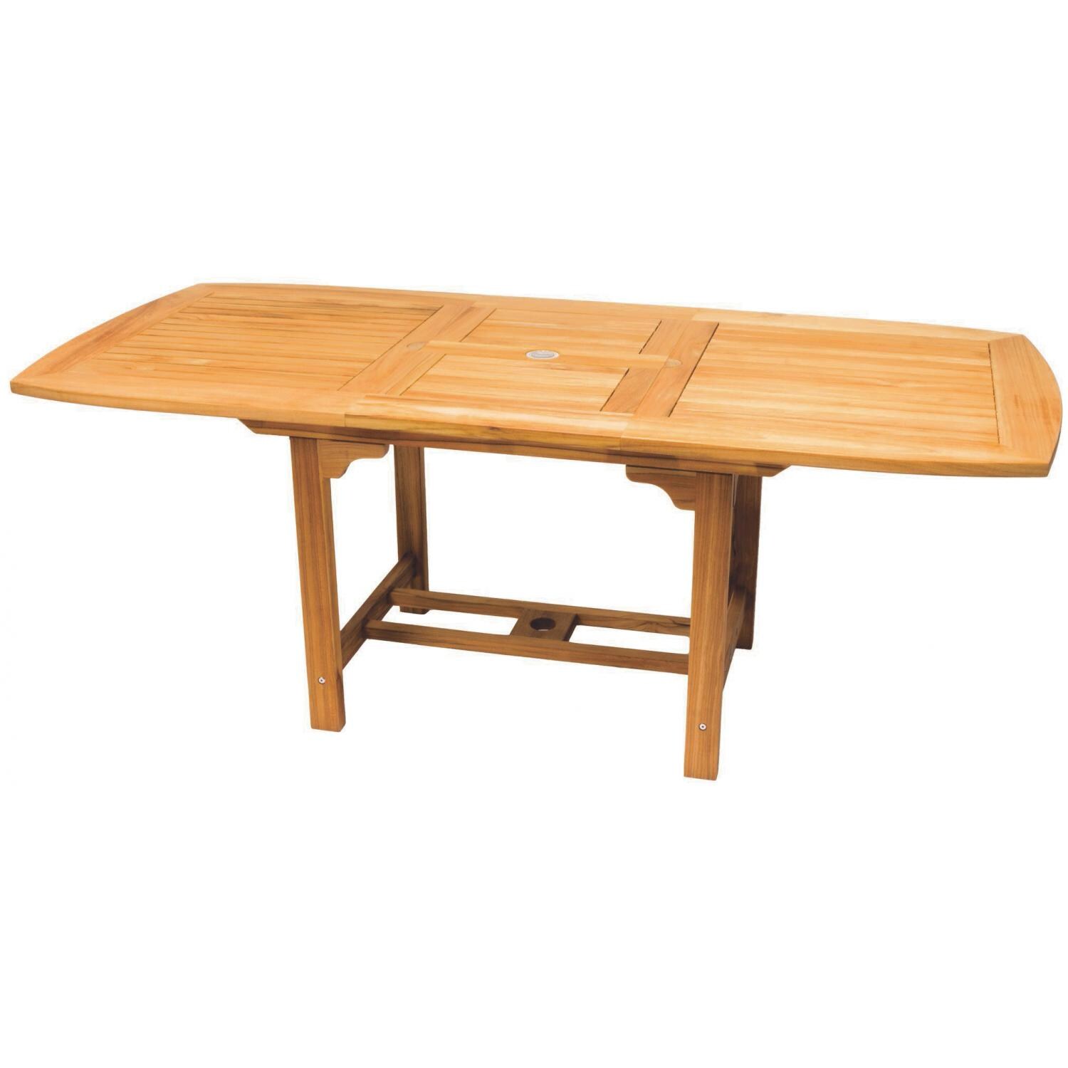 Royal Teak Collection Family 96 X 44 Inch Rectangular Teak Patio Dining Table With Extension thumbnail