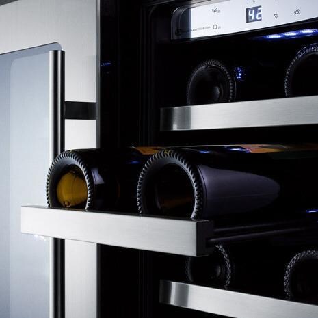 Summit Classic 42-Bottle Dual Zone Wine Cooler - CLFD24WC - Sliding Shelves thumbnail