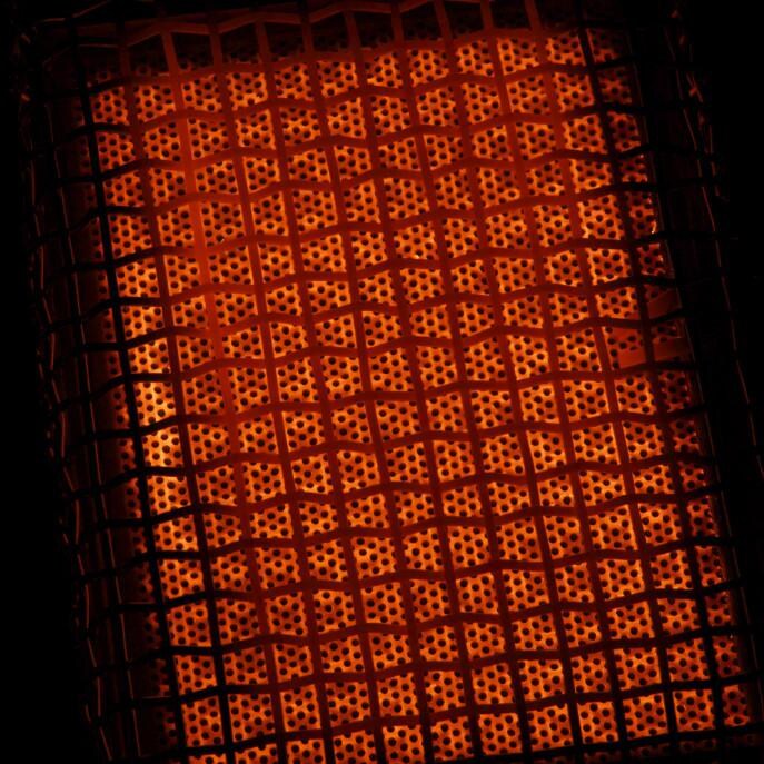 Mini Anywhere Infrared Burner - Lit thumbnail