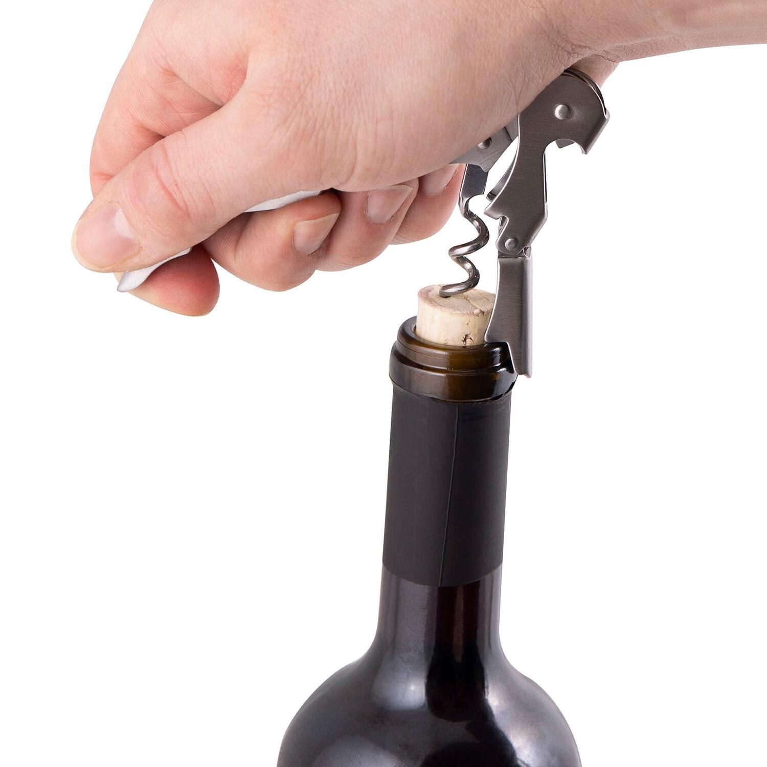 Broil King Wine Bottle Opener - 64006 - Removing Cork - White Background thumbnail