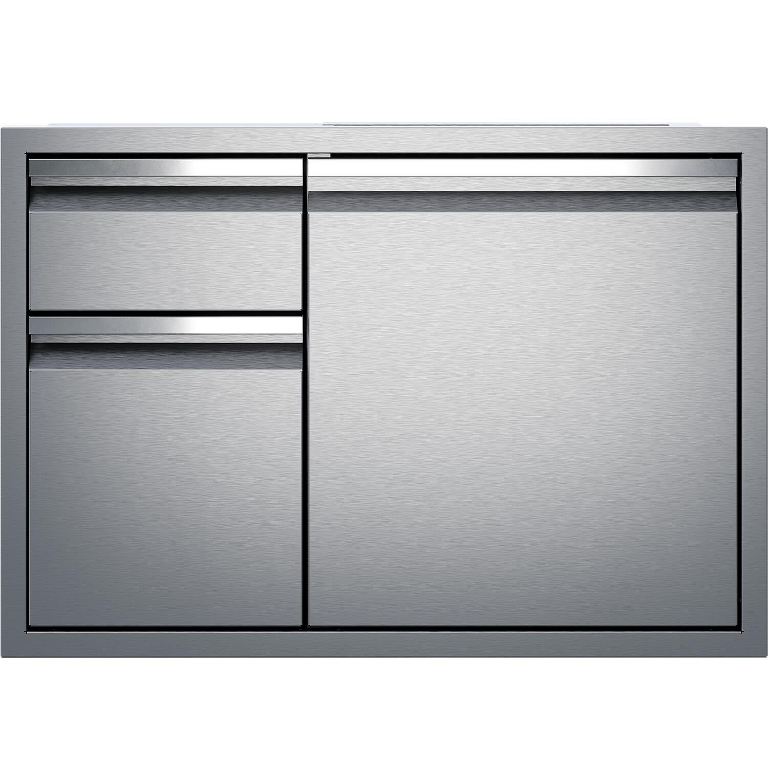 Twin Eagles TEDD302-B 30-in Stainless Steel Access Door & Double Drawer Combo - White Background thumbnail