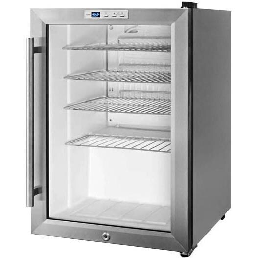 Summit Commercial 2.5 Cu. Ft. Freestanding Beverage Center - SCR312LCSS - Angle View thumbnail