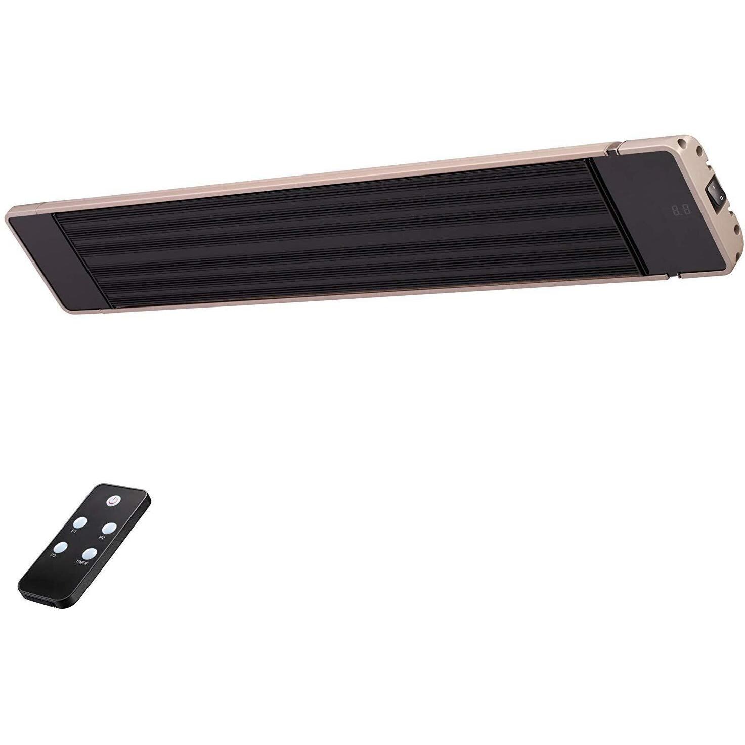 RADtec X33R X-Series 72-Inch 3300W Electric Infrared Patio Heater - Remote - White Background thumbnail