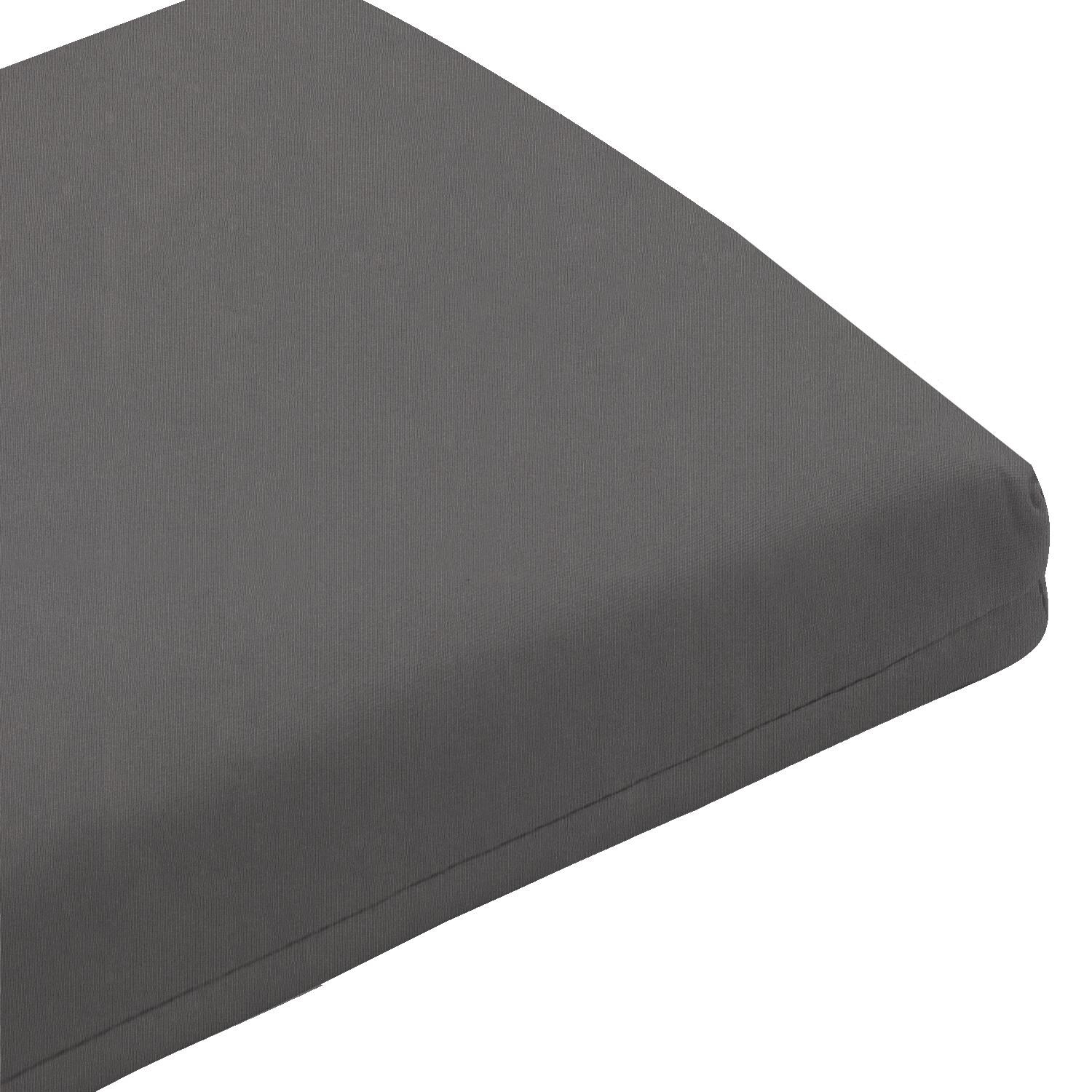 Sunbrella Canvas Charcoal Large Outdoor Replacement Bench Cushion W/ Knife Edge By UltimatePatio.com - Corner Detail thumbnail