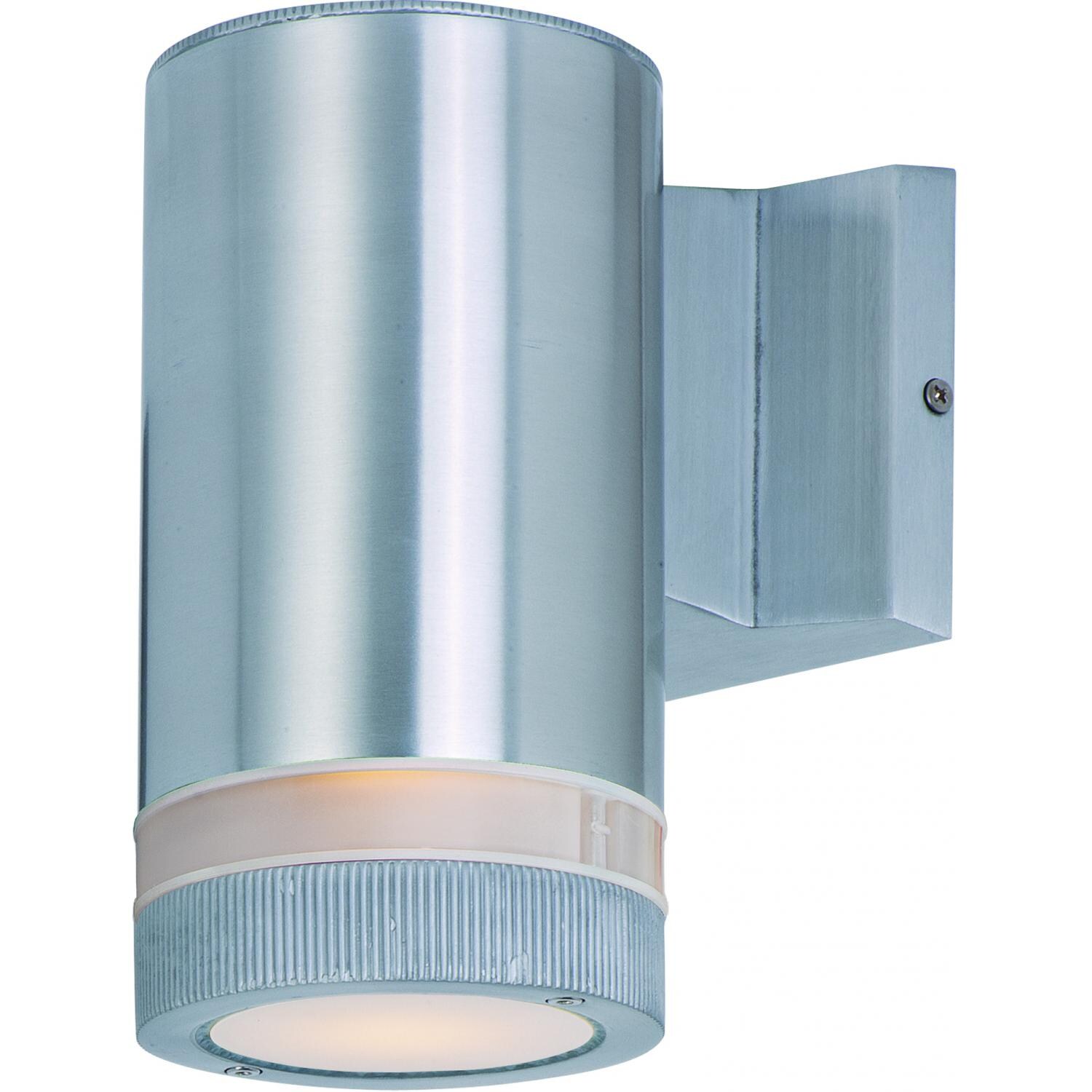 Maxim Lightray One Light 8-Inch Outdoor Wall Light - Brushed Aluminum - 6110AL