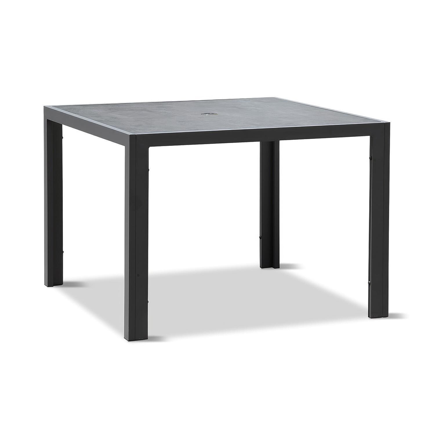 Chloe Bay 5 Pc Aluminum Square Dining Set in Slate by Lakeview - Table - White Background thumbnail