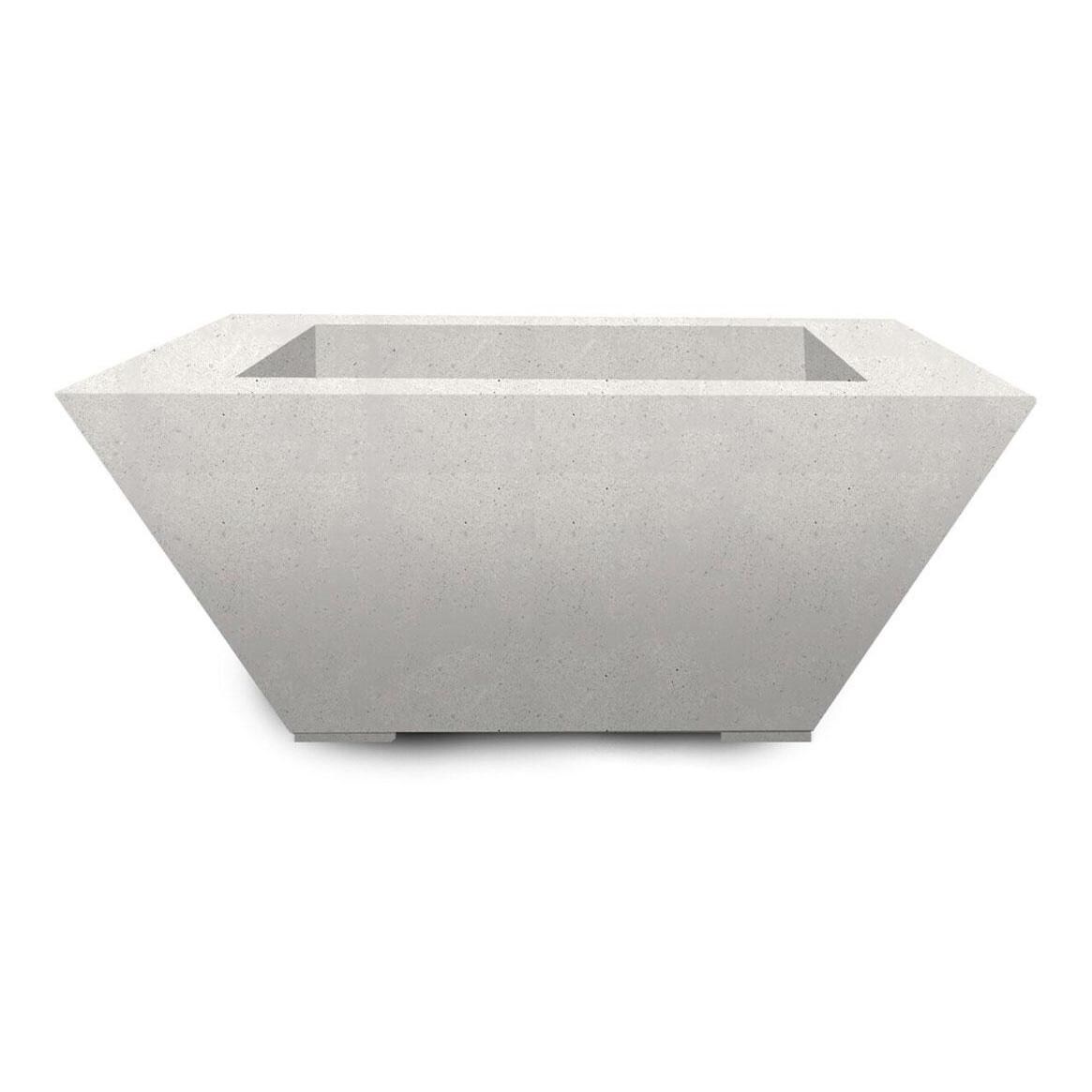 Lombard 30-in Square Glass Fiber Reinforced Concrete Natural Gas Fire & Water Bowl in White by Prism Hardscapes - White Background thumbnail