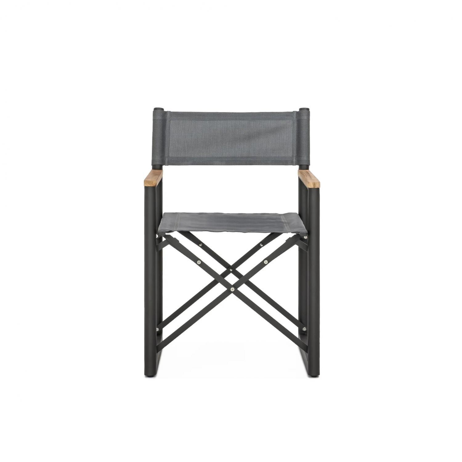 Teak + Table Barbados Director Chair in Asteroid - Front - White Background thumbnail
