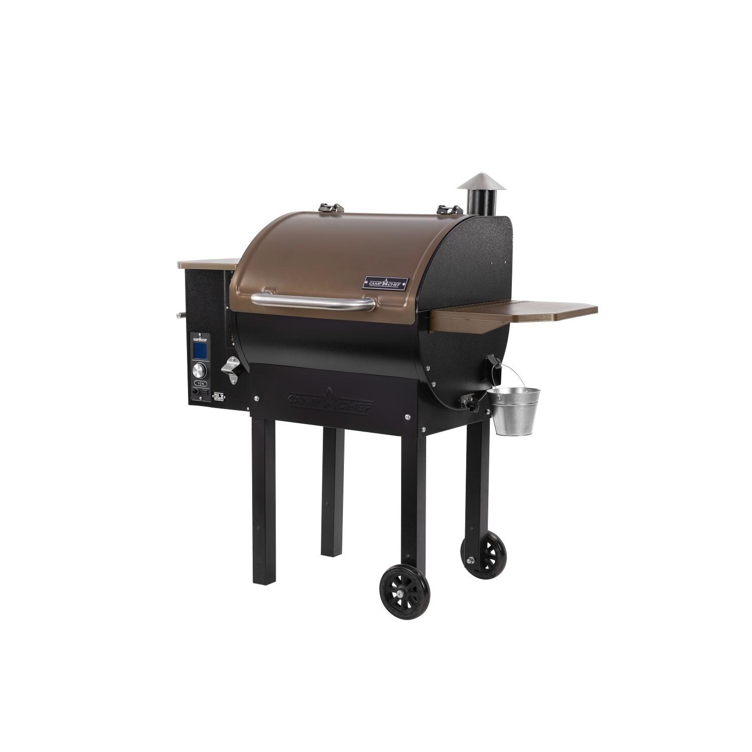 Camp Chef PG24B SmokePro DLX Pellet Grill On Cart - Bronze - Left View thumbnail