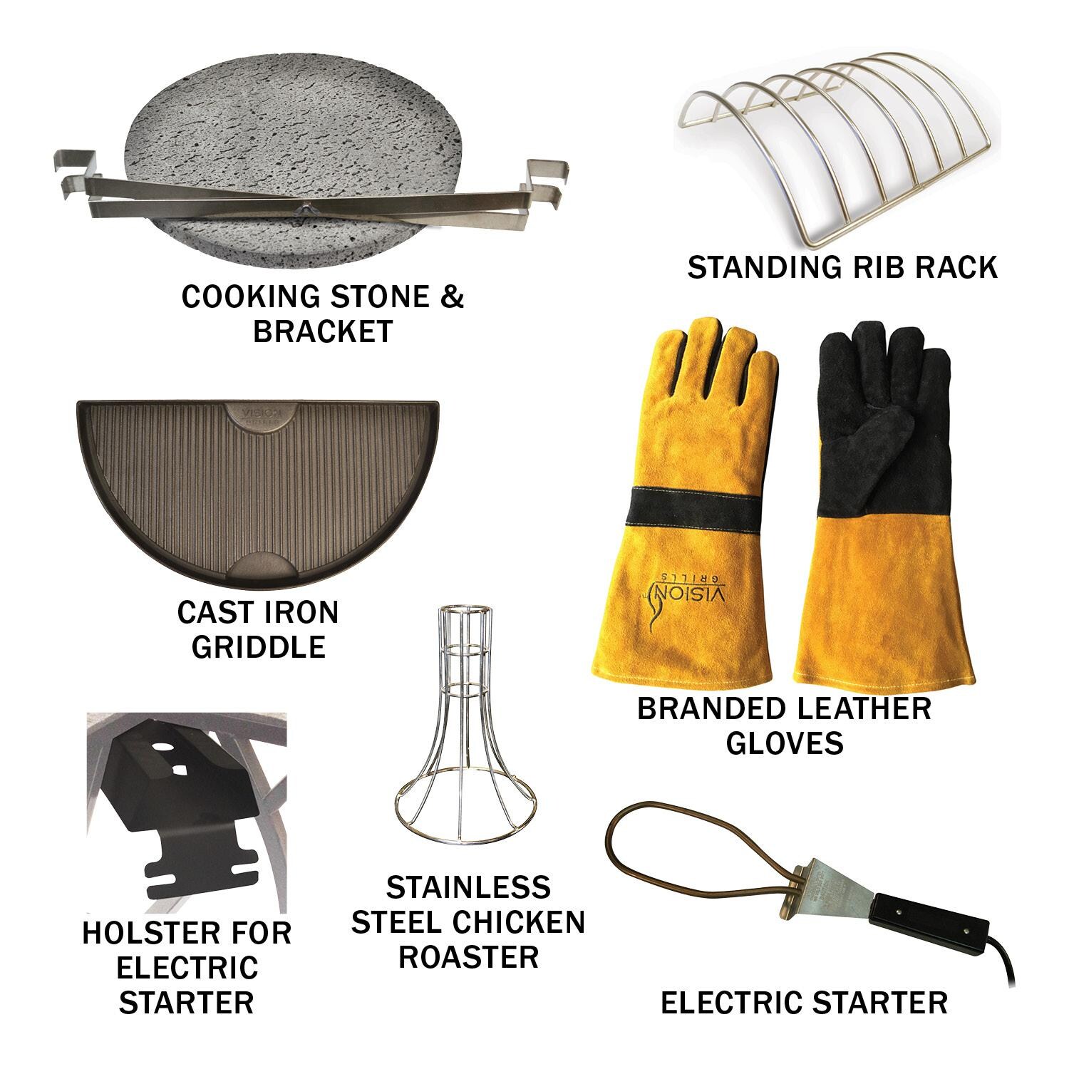 Vision 8-Piece Kamado Accessory Kit - VGK-ACP2