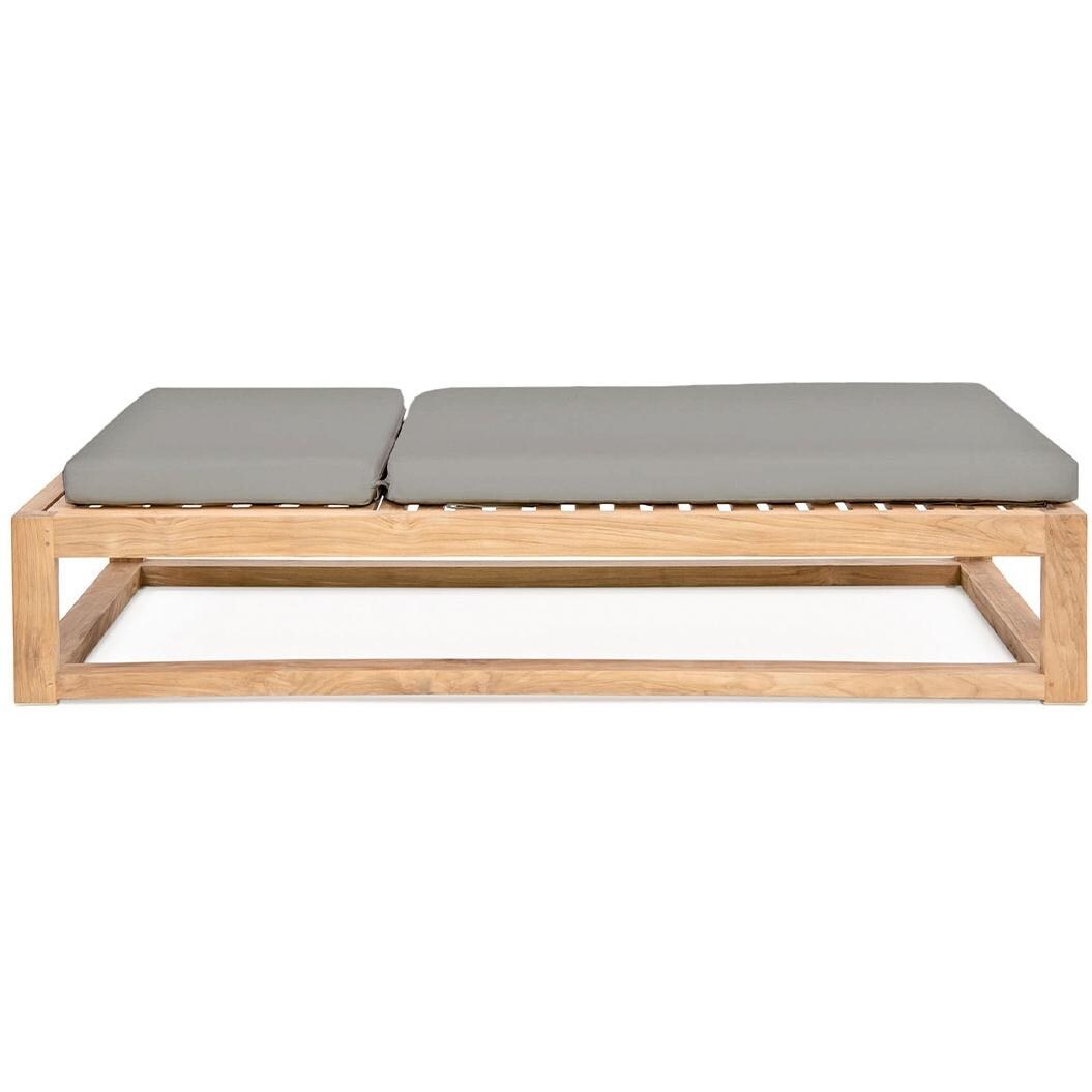 Scape Key Teak Chair Lounge in Charcoal by Lakeview Outdoor Designs - Flat - Side View - White Background thumbnail