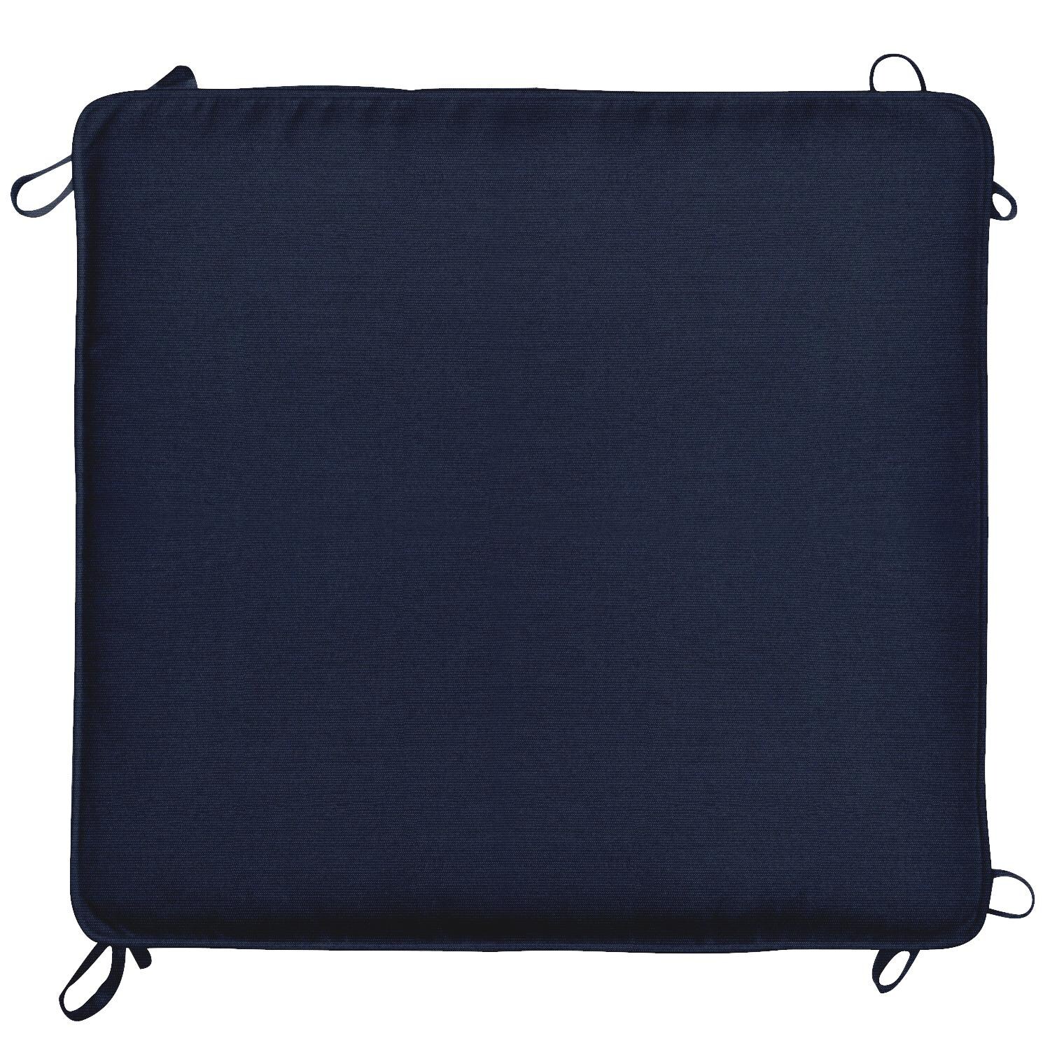 Sunbrella Canvas Navy Large Outdoor Replacement Ottoman Cushion W/ Piping By UltimatePatio.com - Top View thumbnail