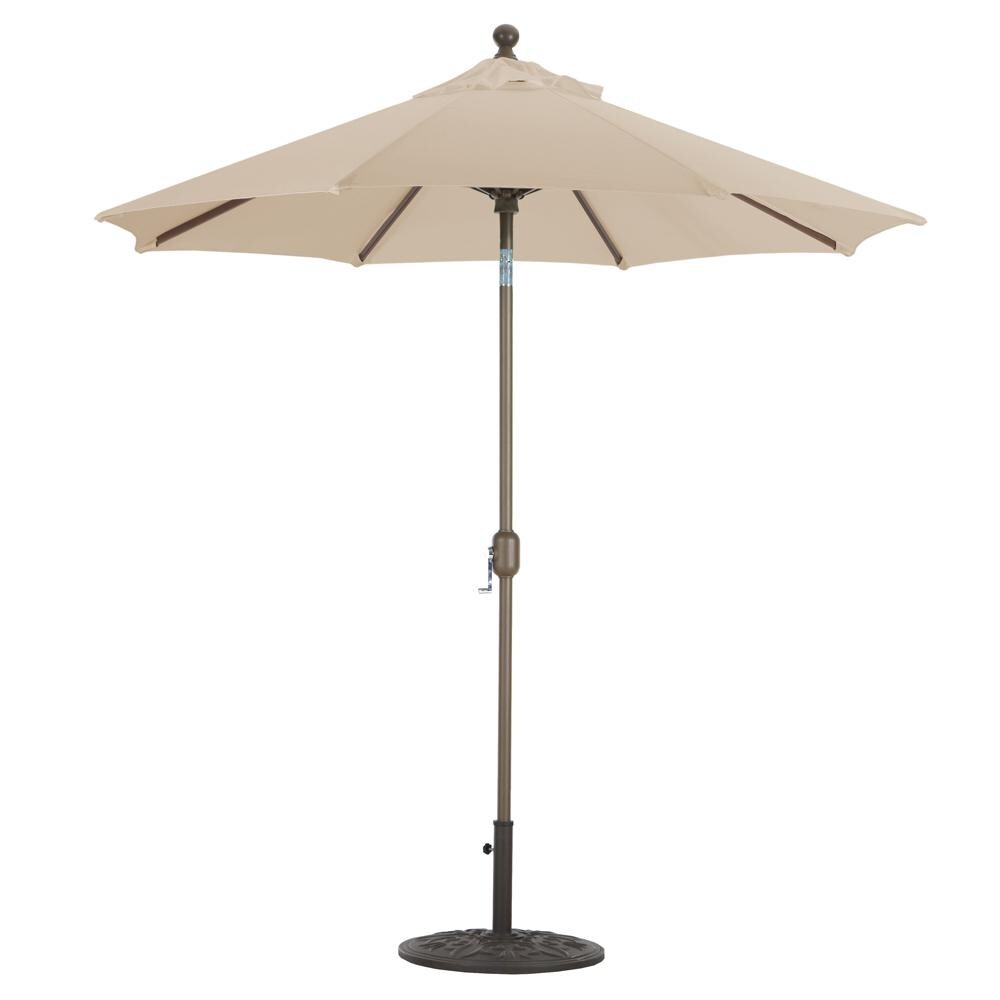 Galtech 7.5 Ft. Octagonal Aluminum Patio Umbrella W/ Crank Lift & Deluxe Auto Tilt - Antique Bronze Frame W/ Camel Sunbrella Fabric (Umbrella Base Not Included) thumbnail