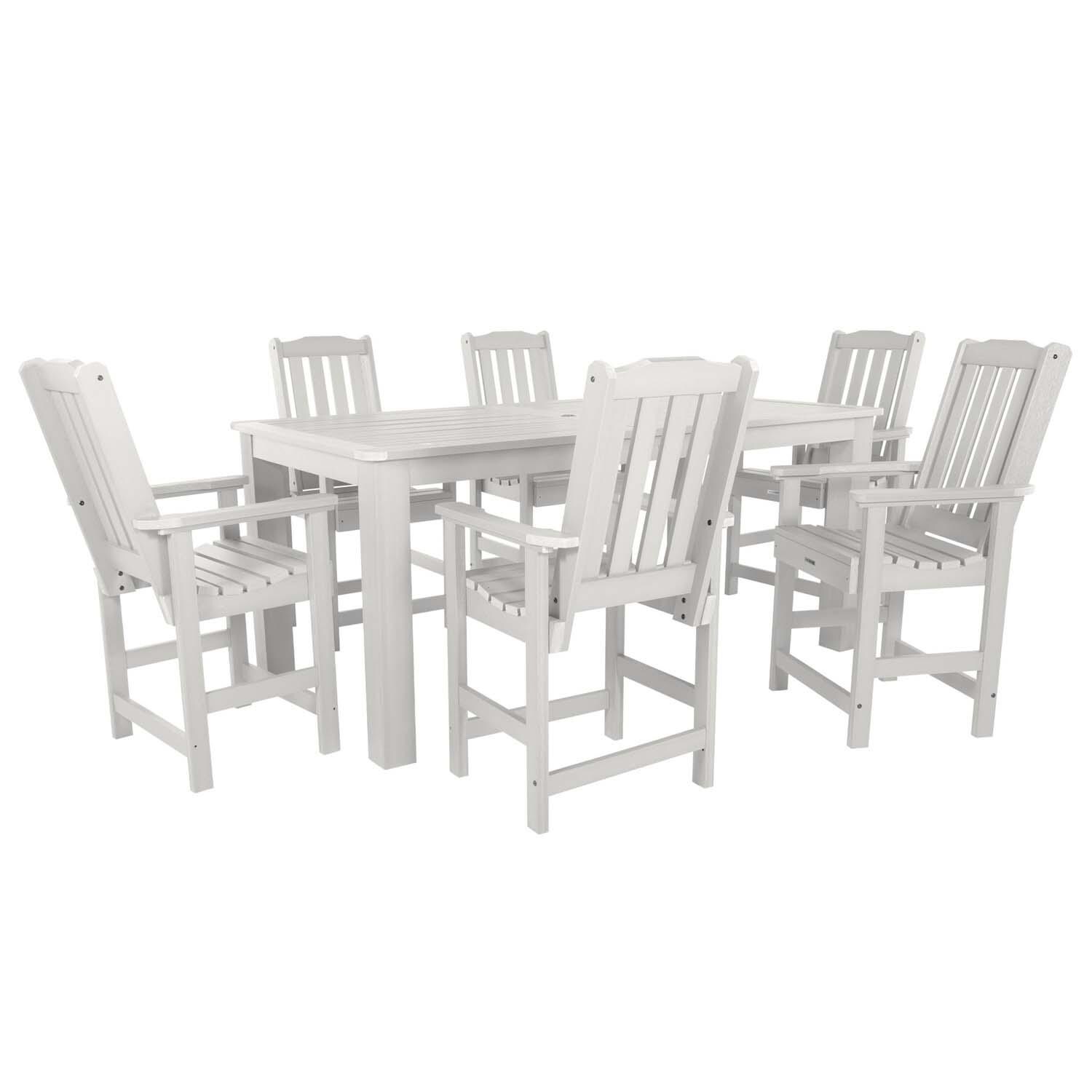 Hart Lane 7 Pc Recycled Plastic Counter Height Dining Set In White by Lakeview - White Background thumbnail