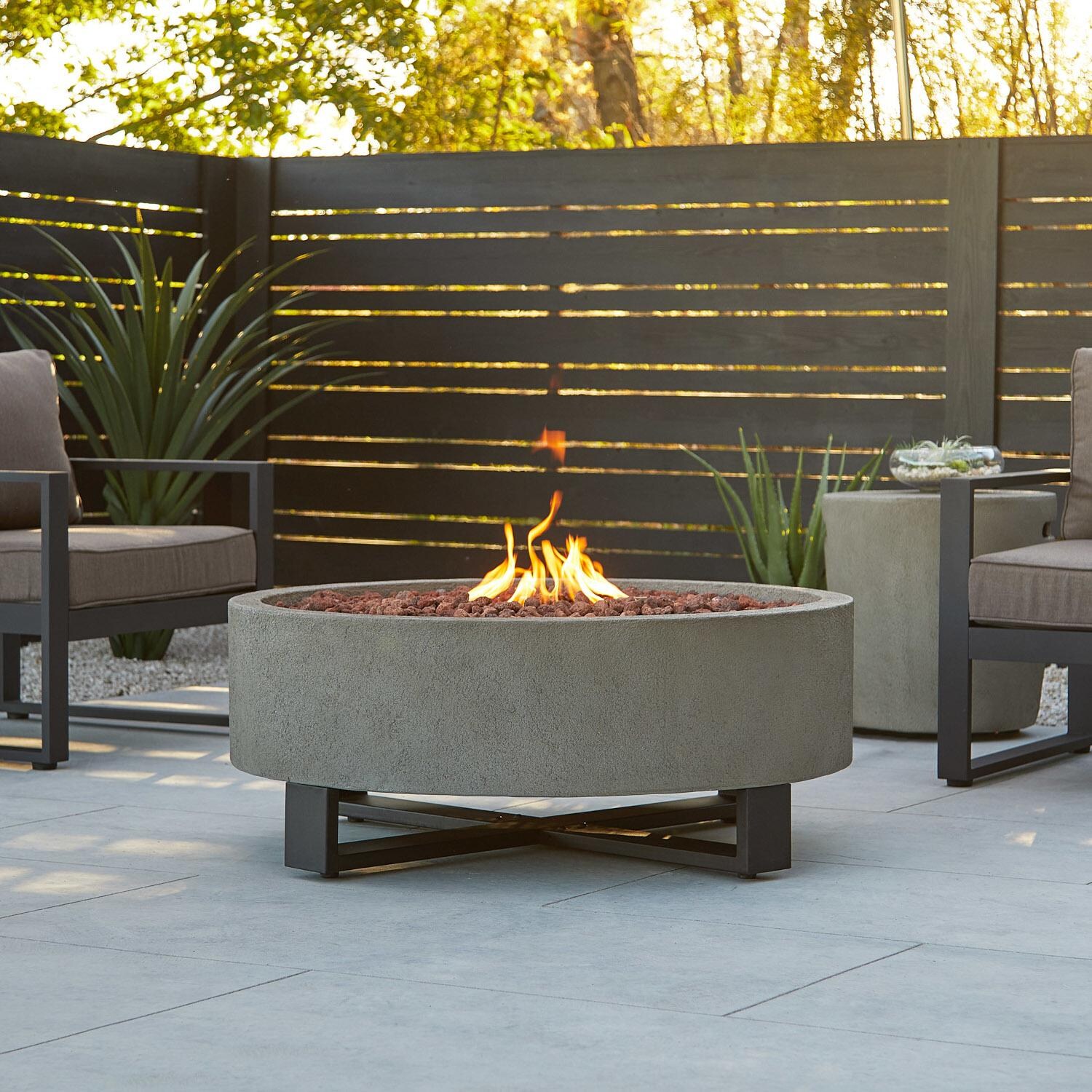 Real Flame Idledale 40-Inch Round Propane Gas Fire Bowl - Glacier Gray - 840LP-GLG image