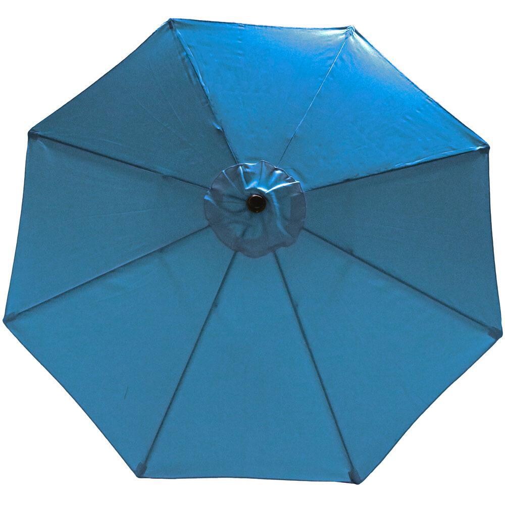 Ultimate Patio 9 Ft. Octagonal Patio Umbrella W/ Crank Lift - Turquoise Canopy thumbnail